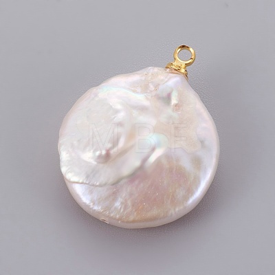 Natural Cultured Freshwater Pearl Pendants PEAR-L025-02G-1