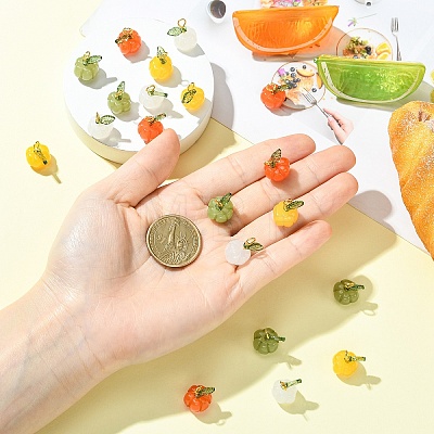 20Pcs 4 Style Resin & Acrylic Pendants PALLOY-YW00155-1