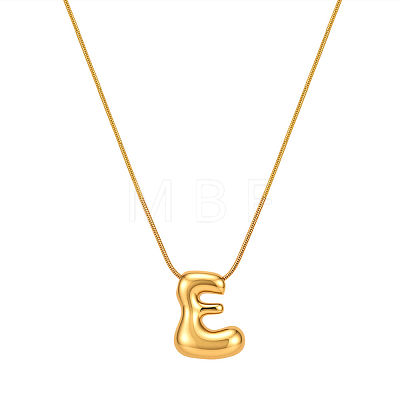 304 Stainless Steel Alphabet Pendant Necklaces for Men and Women GP1122-5-1