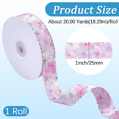 1Roll Single Face Printed Polyester Satin Ribbon SRIB-CY0001-47C-1
