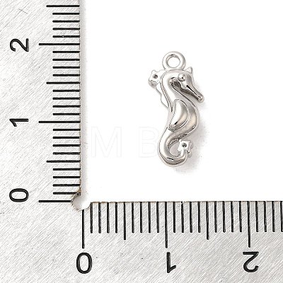 Marine Animal Theme Platinum  Brass Micro Pave Clear Cubic Zirconia Pendants KK-U031-01P-02-1