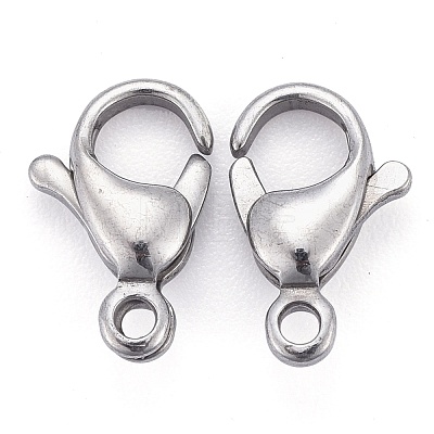 304 Stainless Steel Lobster Claw Clasps STAS-AB12-1