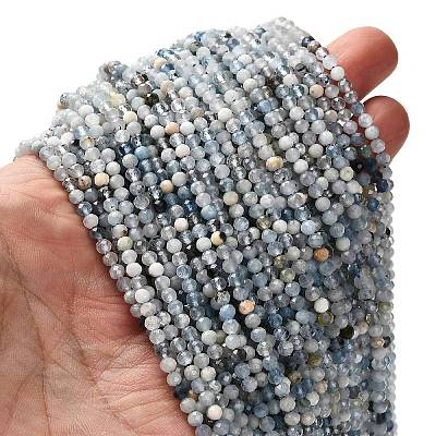 Natural Aquamarine Beads Strands G-RM2025-A17-3mm-B-1