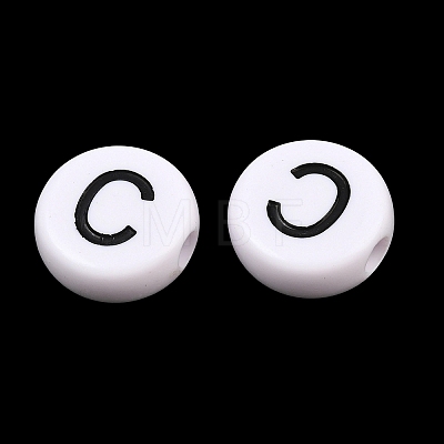Opaque Acrylic European Beads AC-CBA3BDD-01C-1