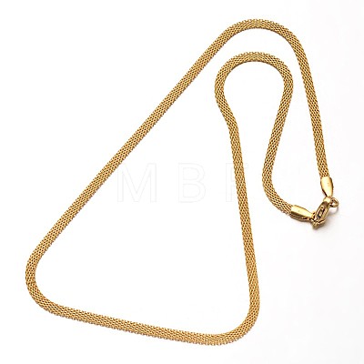 304 Stainless Steel Bar Link Chains Necklaces NJEW-O066-32-1
