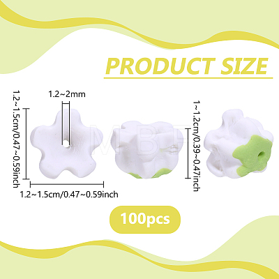 100Pcs Handmade Polymer Clay Beads CLAY-PH0002-17-1