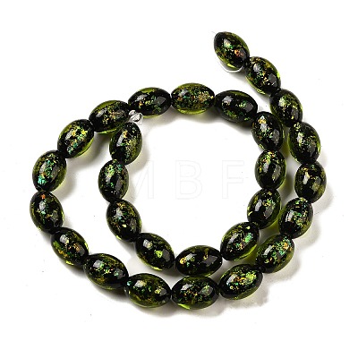 Handmade Dichroic Foil Glass Beads Strands DICH-U001-12A-1