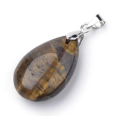 Natural Tiger Eye Pendants G-S243-07-1