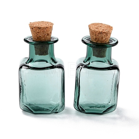 Square Glass Cork Bottles Ornament GLAA-D002-04H-1