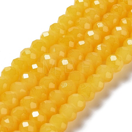 Baking Paint Imitation Jade Glass Bead Strands LS-DGLA-A034-J6MM-A30-1