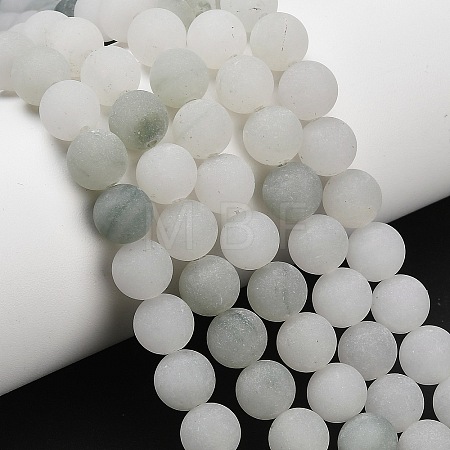 Natural Tianshan Cui Quartzite Beads Strands G-G305-A02-8mm-1