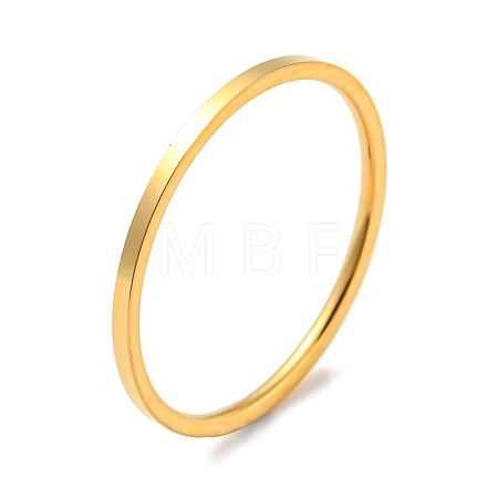 Ion Plating(IP) 304 Stainless Steel Simple Plain Band Finger Ring for Women Men High Polished RJEW-F152-05G-C-1