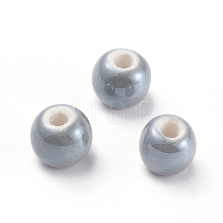 Glazed Porcelain Beads PORC-D001-8mm-26-1