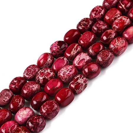 Natural Imperial Jasper Beads Strands G-N342-62E-1