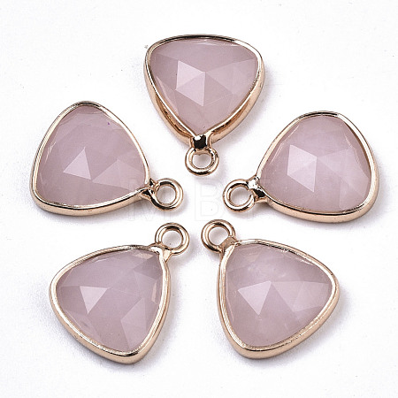 Natural Rose Quartz Charms G-N326-48E-1