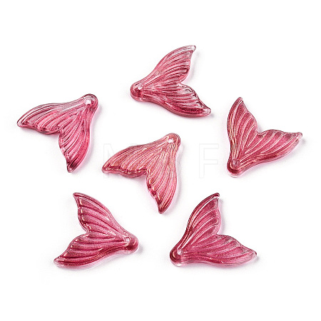 Transparent Spray Painted Glass Pendants GLAA-S190-009A-06-1