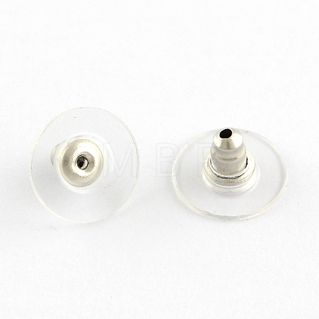 304 Stainless Steel Bullet Clutch Earring Backs A-STAS-Q189-02-1