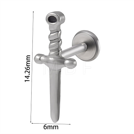 304 Stainless Steel Threadless Labret Stud WG47083-21-1