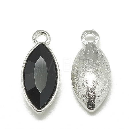 Alloy Glass Pendants PALLOY-T041-7x15mm-02-1