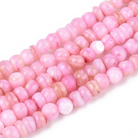 Natural Freshwater Shell Dyed Beads Strands SHEL-T020-29A-06-1