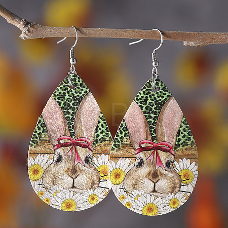 Imitation Leather Dangle Earrings FS-WGAAB7F-08-1