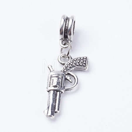 Tibetan Style Alloy European Dangle Charms X-PALLOY-JF00344-01-1