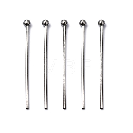 Tarnish Resistant 304 Stainless Steel Ball Head Pins X-STAS-M010-25mm-01-1