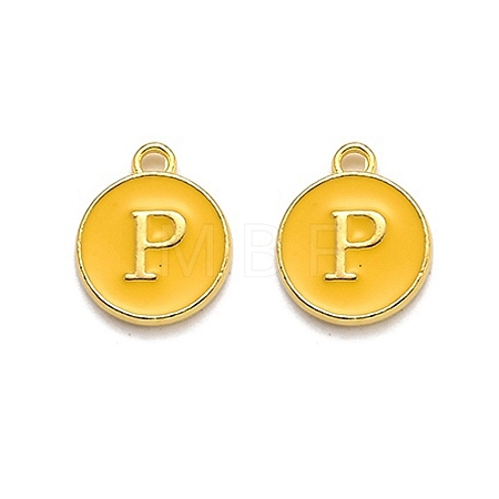 Golden Plated Alloy Enamel Charms LS-ENAM-Q437-13P-1