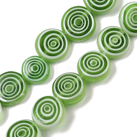 Handmade Lampwork Beads Strands LK-R004-49B-1