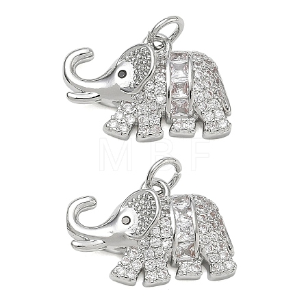Brass Micro Pave Black Cubic Zirconia Pendants CU-CBAB0CF-18P-1