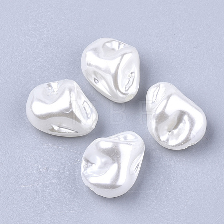 ABS Plastic Imitation Pearl Beads OACR-T017-15-1