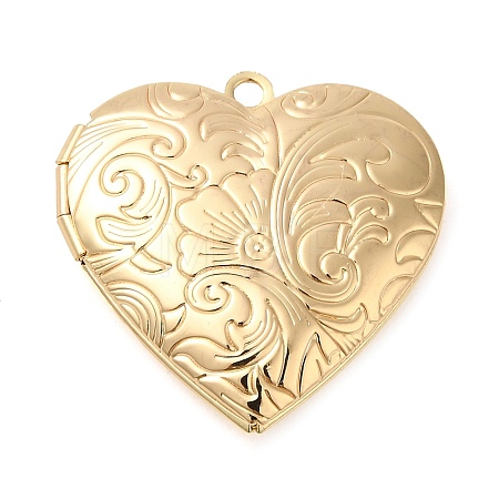 Brass Locket Pendants KK-M263-01G-01-1