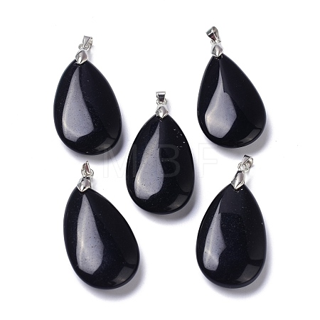 Natural Obsidian Pendants G-D084-01P-B05-1