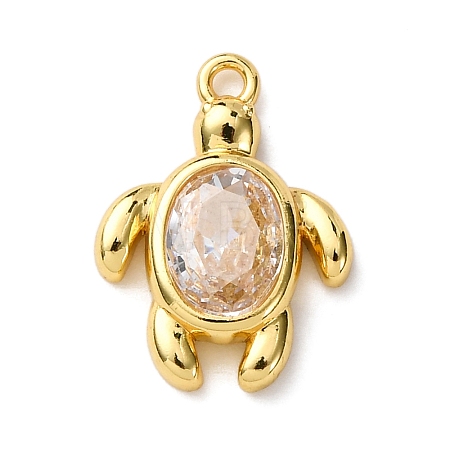 Brass with Cubic Zirconia Pendants KK-C119-11G-1