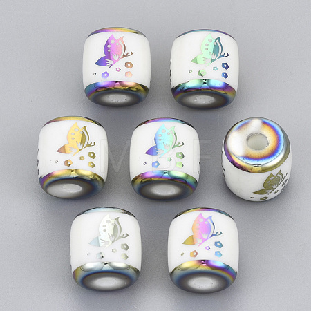 Electroplate Glass Beads X-EGLA-S178-13H-1