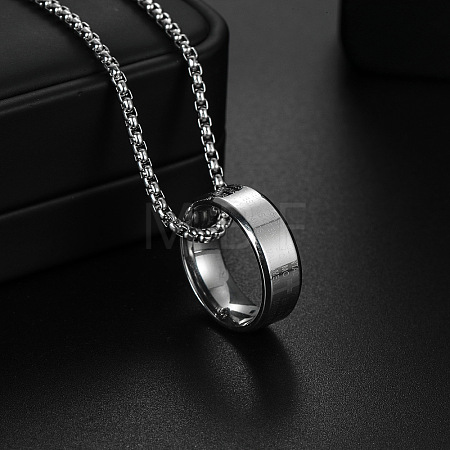Easter 201 Stainless Steel Egraved Bible Ring Pendant Necklaces FS-WG704A1-01-1
