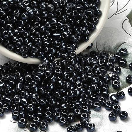 FGB 6/0 Grade A Round Glass Seed Beads SEED-Q008-4mm-F607-1
