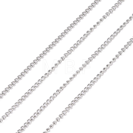 Non-Tarnish 3.28 Feet 304 Stainless Steel Curb Chains X-CHS-R008-04-1
