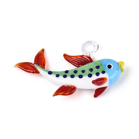 Handmade Lampwork Big Pendants LAMP-T025-04C-1