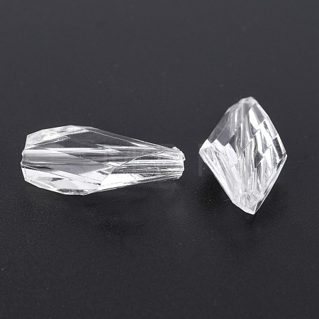 Transparent Acrylic Beads TACR-S078-01-1