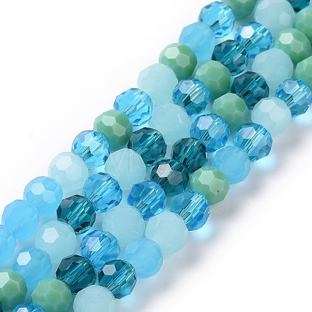 Glass Beads Strands X-GLAA-E036-09G-1