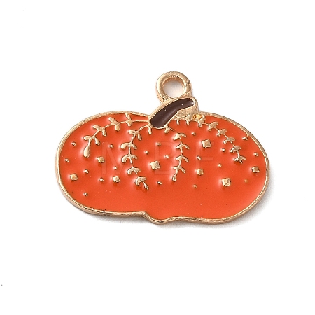 Thanksgiving Day Golden Tone Alloy Enamel Pendants ENAM-M002-02C-G-1