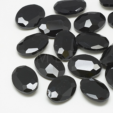 Pointed Back Glass Rhinestone Cabochons RGLA-T080-10x14mm-02-1