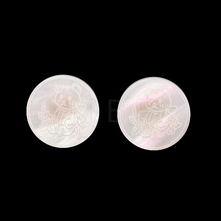 1-Hole Resin Alloy Shank Buttons FIND-B065-03G-03-1