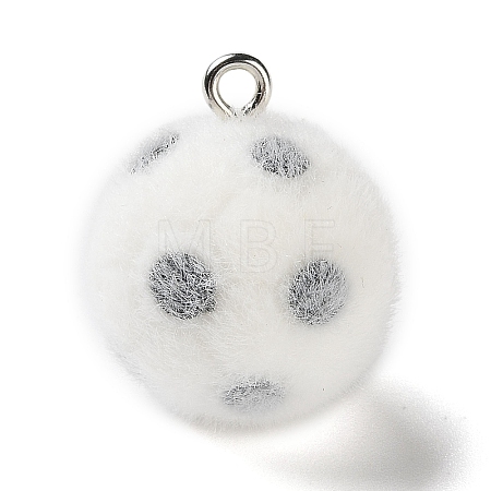 Flocking Opaque Sports Theme Resin Pendants RESI-D017-01C-P-1