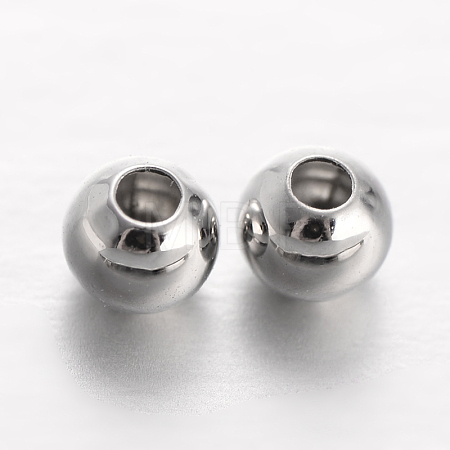 Round Brass Spacer Beads A-KK-L129-37P-1