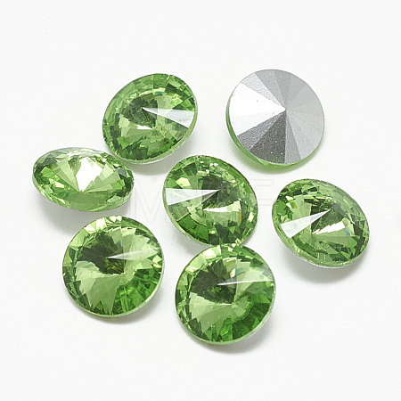 Pointed Back Glass Rhinestone Cabochons RGLA-T086-6mm-19-1