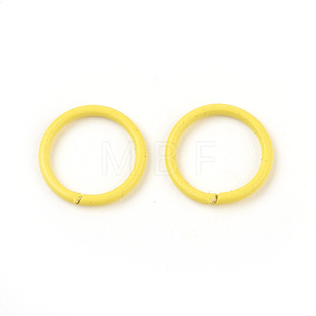 Spray Painted Iron Open Jump Rings X-IFIN-F149-B05-1