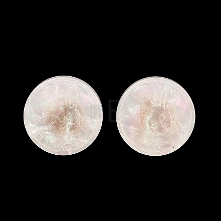 1-Hole Resin Alloy Shank Buttons FIND-B065-03G-04-1