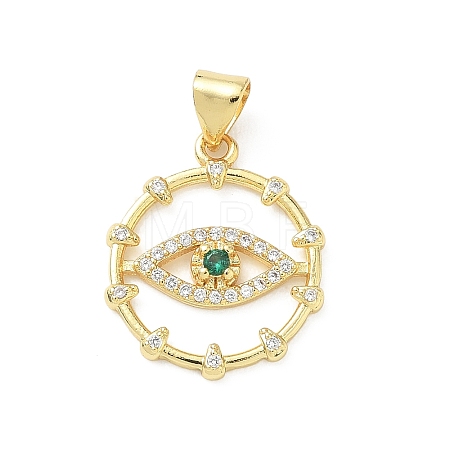 Brass Micro Pave Colorful Cubic Zirconia Pendants KK-L273-02G-1